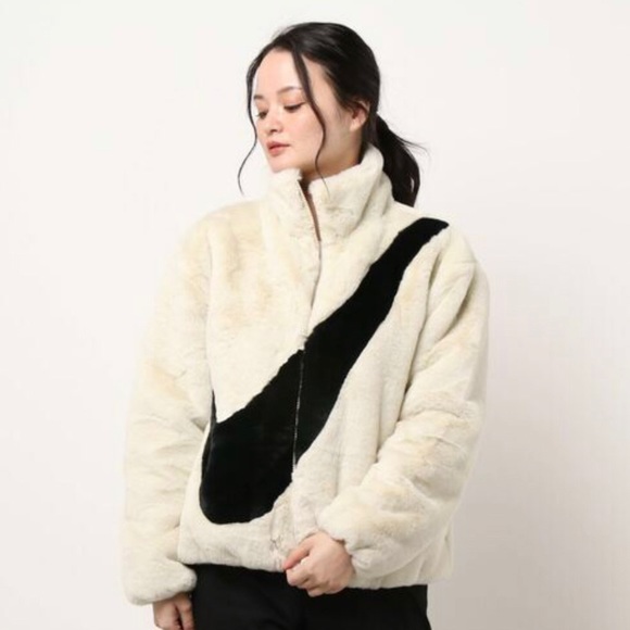 Nwt Nike Sportswear Faux Fur Jacket Xs 